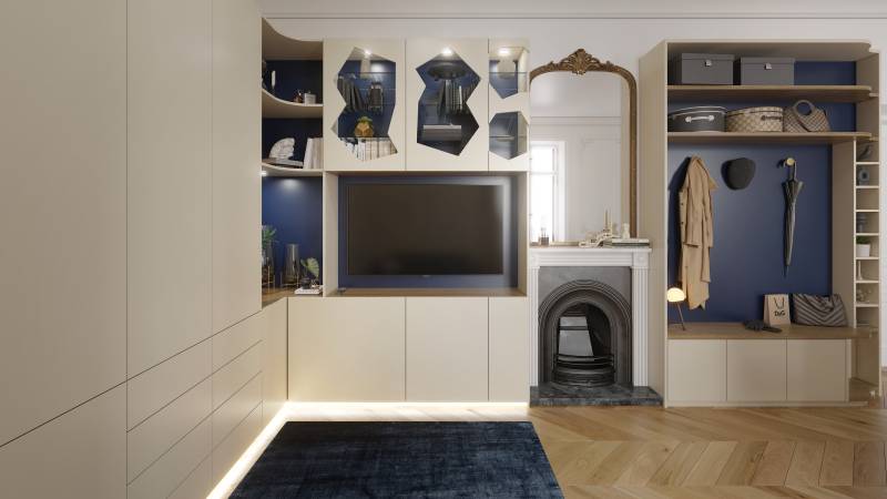 Meuble télévision et rangement dressing Bormes les mimosas 